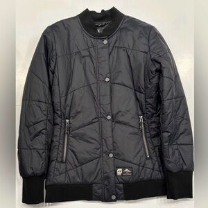Orage Navy Quilted Bomber Jacket